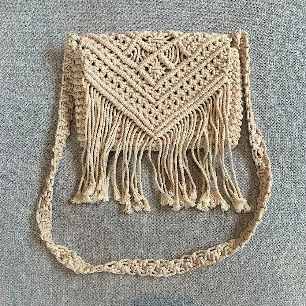 Chrochet shoulder boho bag